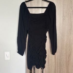 Bodycon Mini Dress with Puff Sleeves